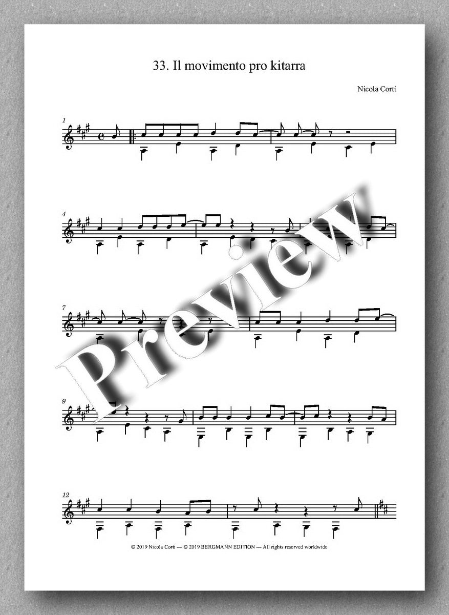 Nicola Corti, 7. Suite Rag and Blues, for solo guitar - preview of the music score 2