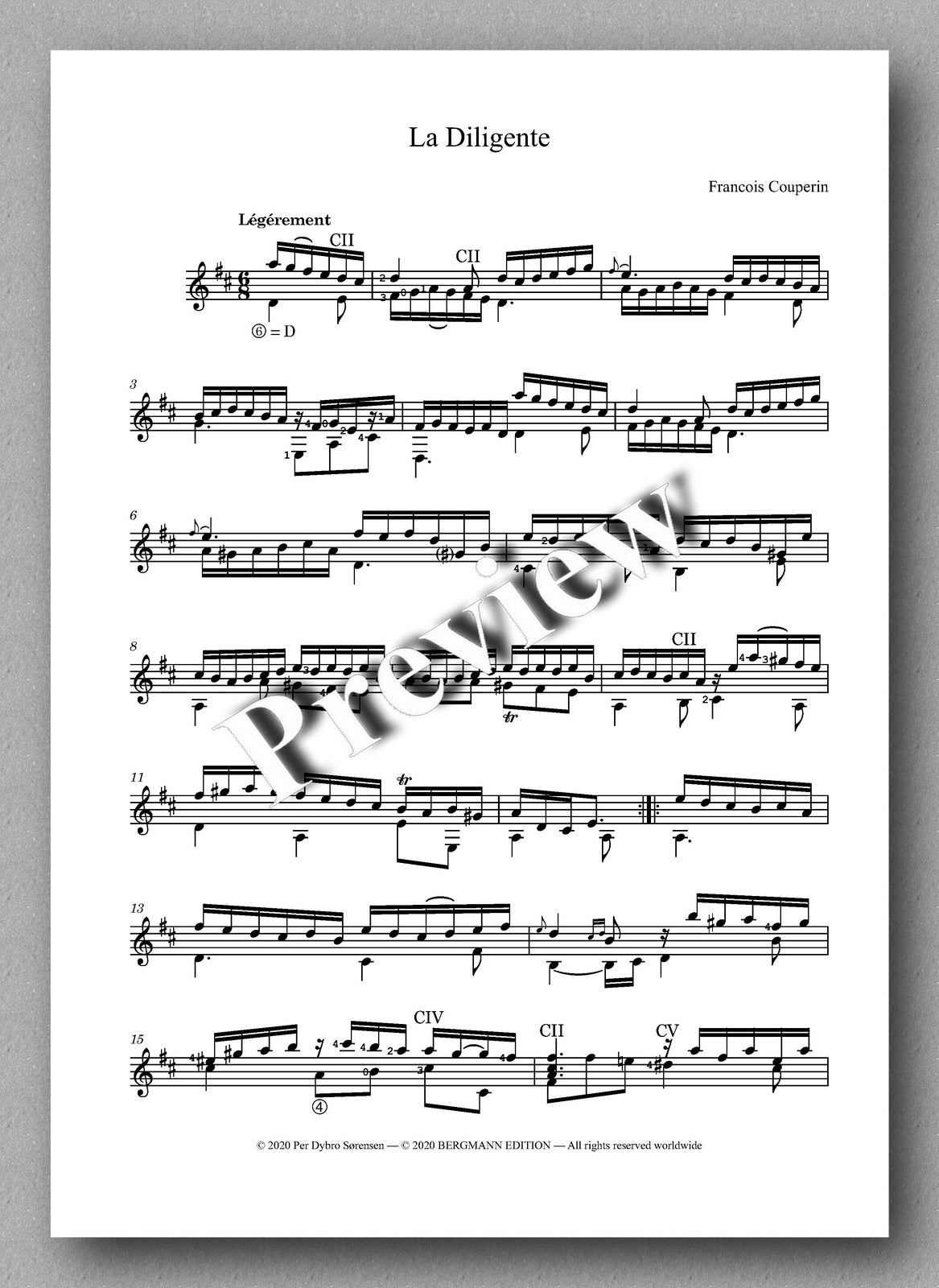 Francois Couperin, Les Baricades Mistérieuses - preview of the music score 2
