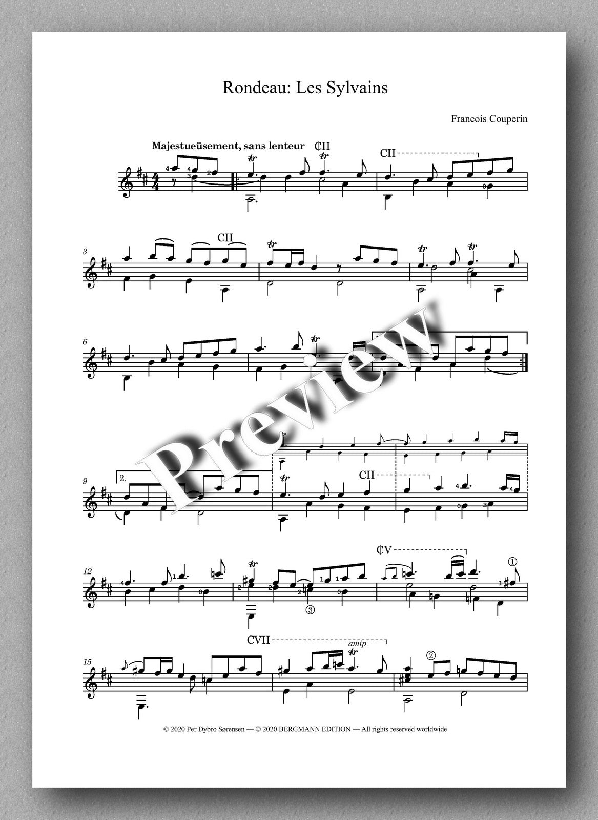 Francois Couperin, Les Baricades Mistérieuses - preview of the music score 1