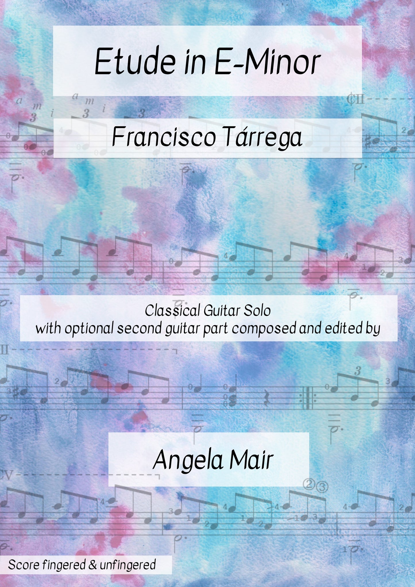Tárrega, Etude in E-Minor (for 2 guitars)