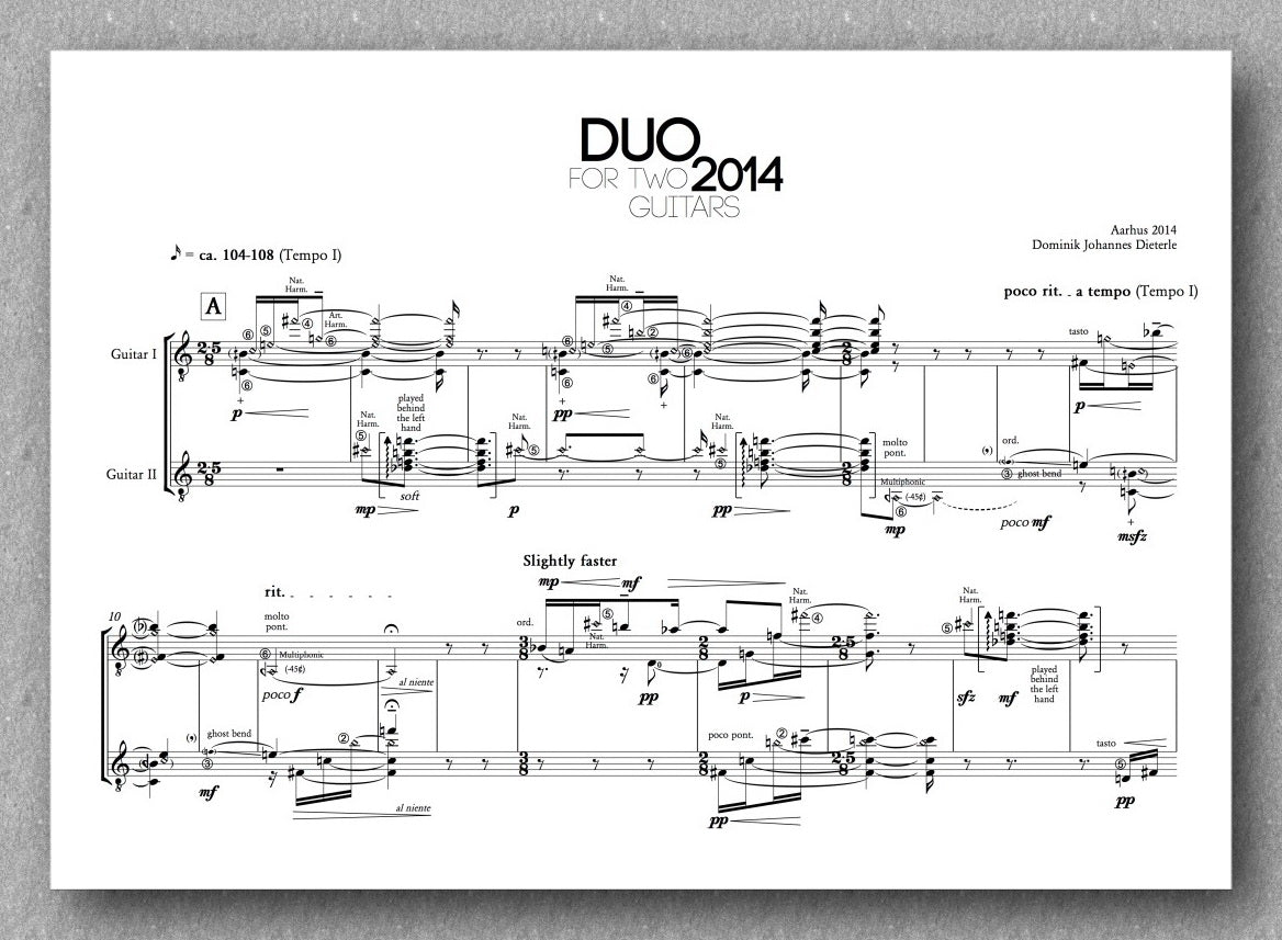 Dominik Johannes Dieterle - Duo for Two guitars, guitar