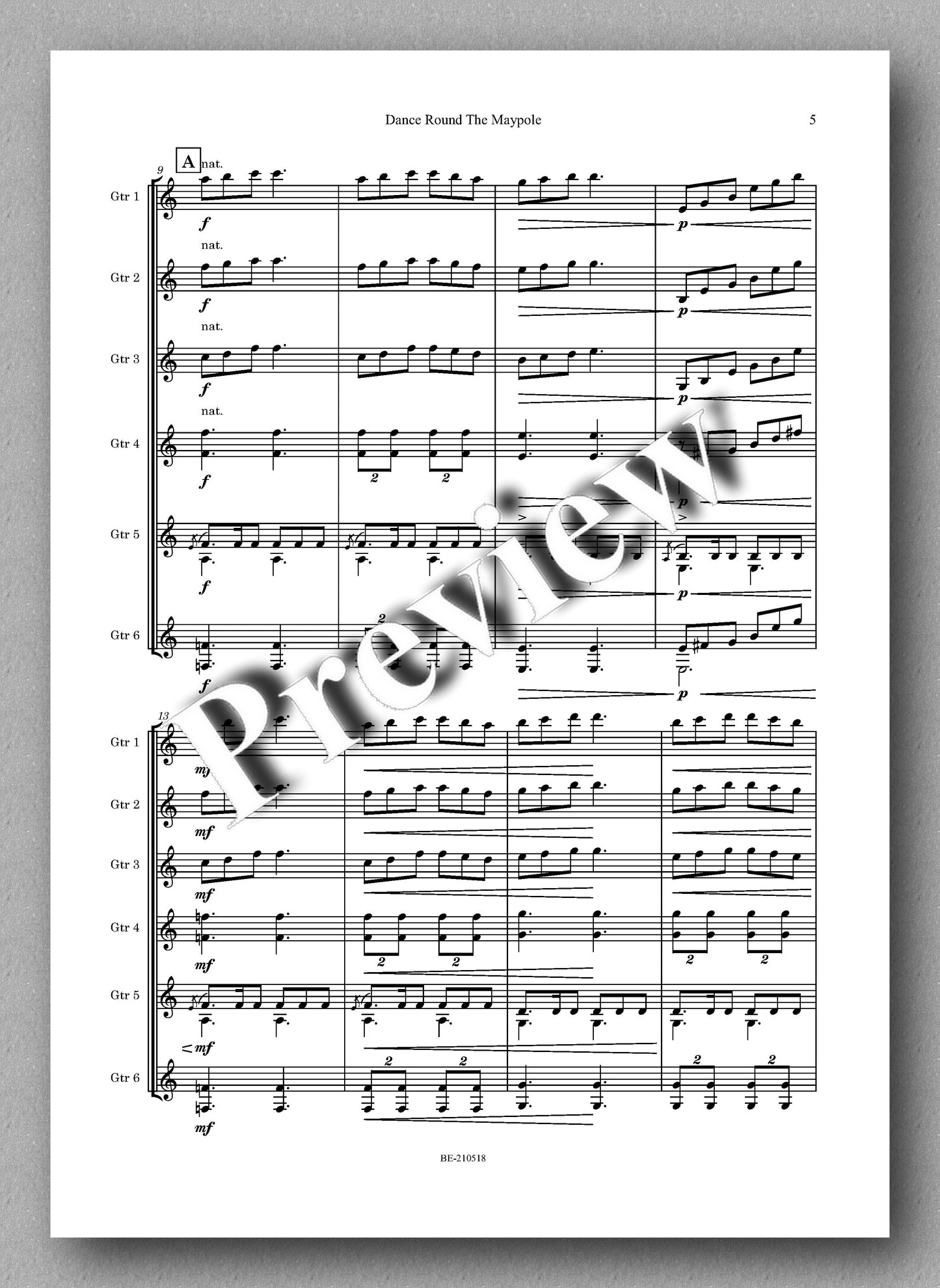 Dumigan, Dance Round The Maypole - Music score 2