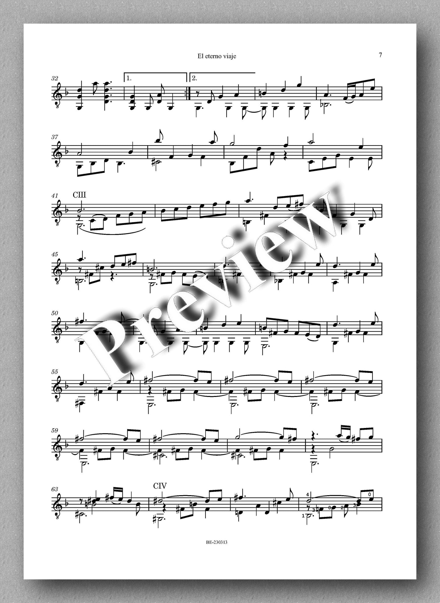 Erena, El eterno viaje - preview of the music score 2