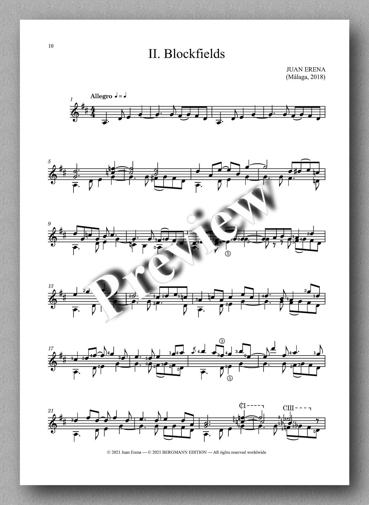Juan Erena, STONY - music score 2