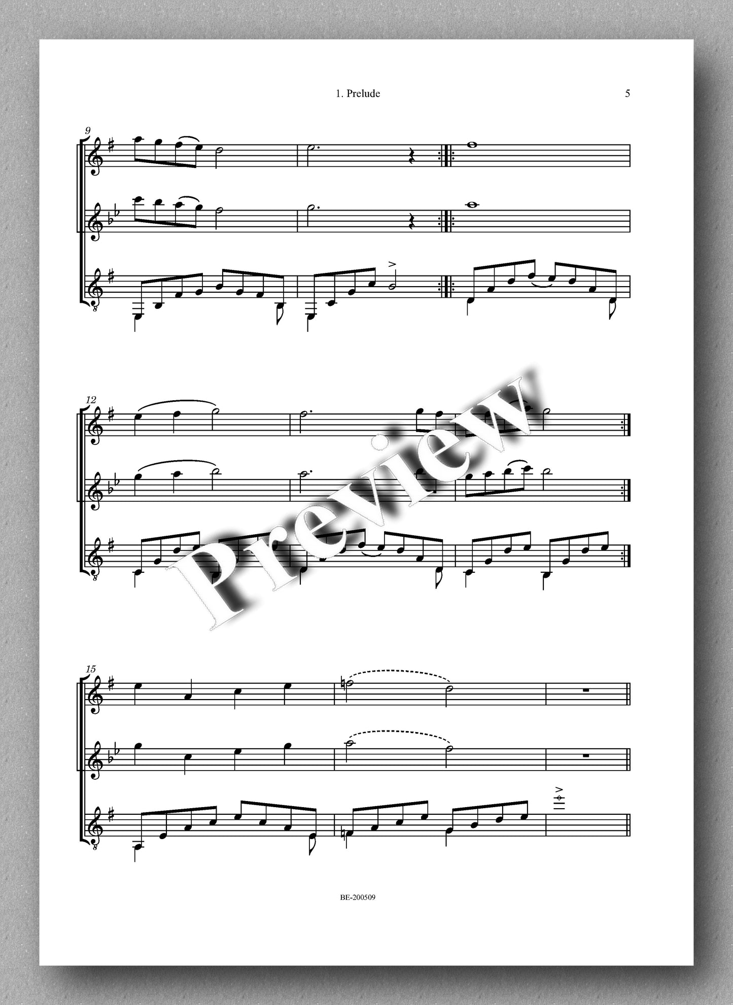 Pedersen, Forest Suite - preview of the music score 2