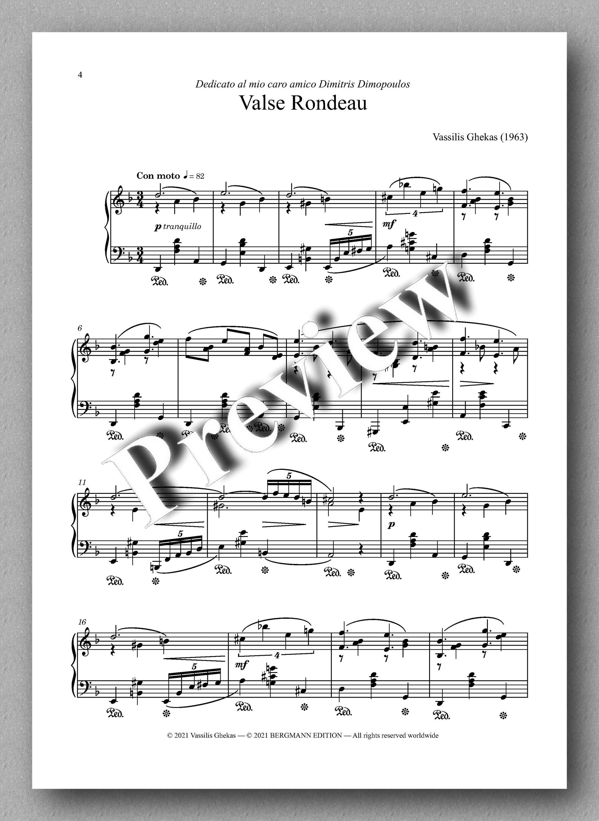 Valse Rondeau by Vassilis Ghekas - Music score 1