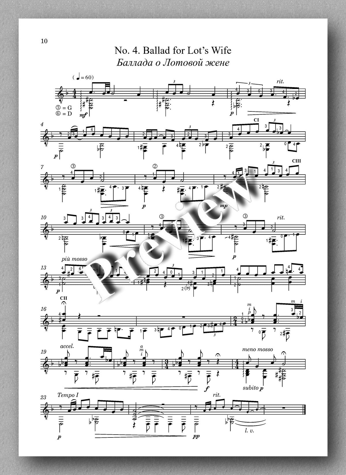 Gorelova, Biblical Motifs -  music score 4