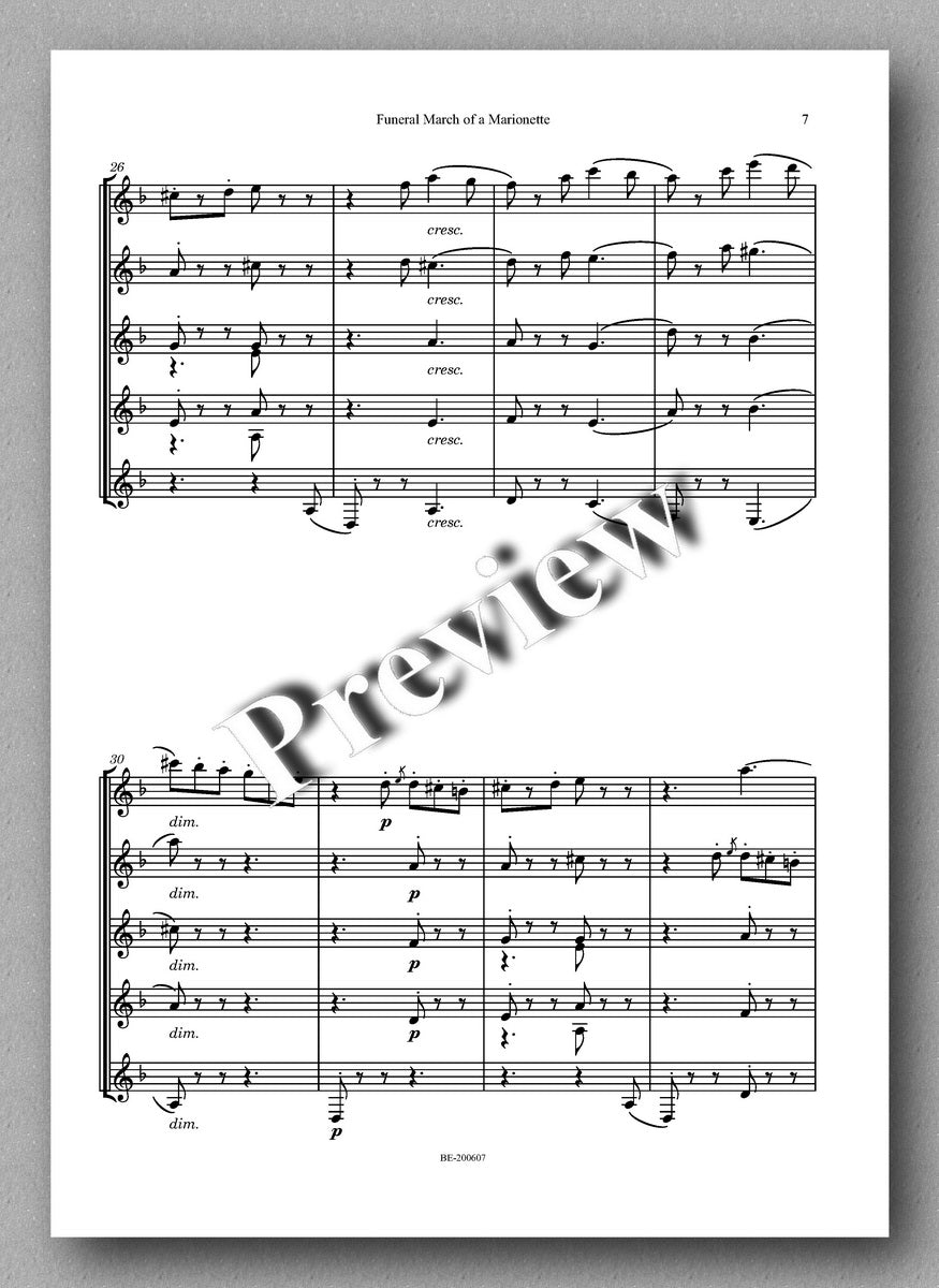 Charles Gounod, Funeral March of a Marionette - preview of the music score 3