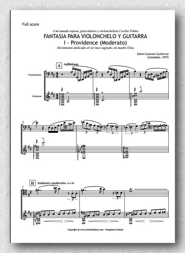 Gutierrez, Fantasià para Violonchelo y Guitarra