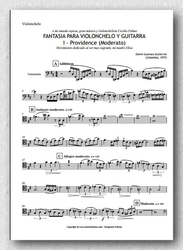 Gutierrez, Fantasià para Violonchelo y Guitarra