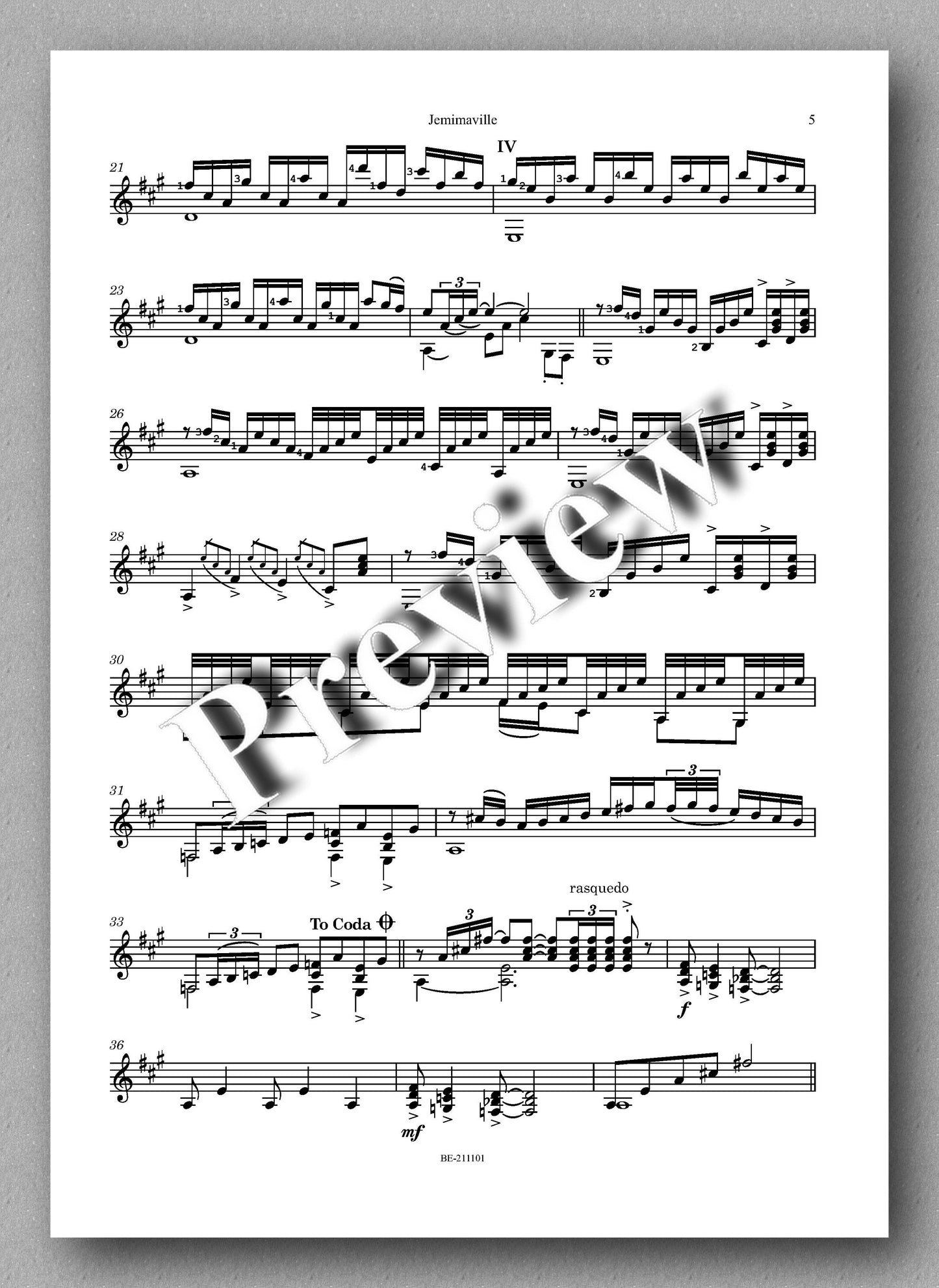 Jemimaville by Howard Haigh - music score 2