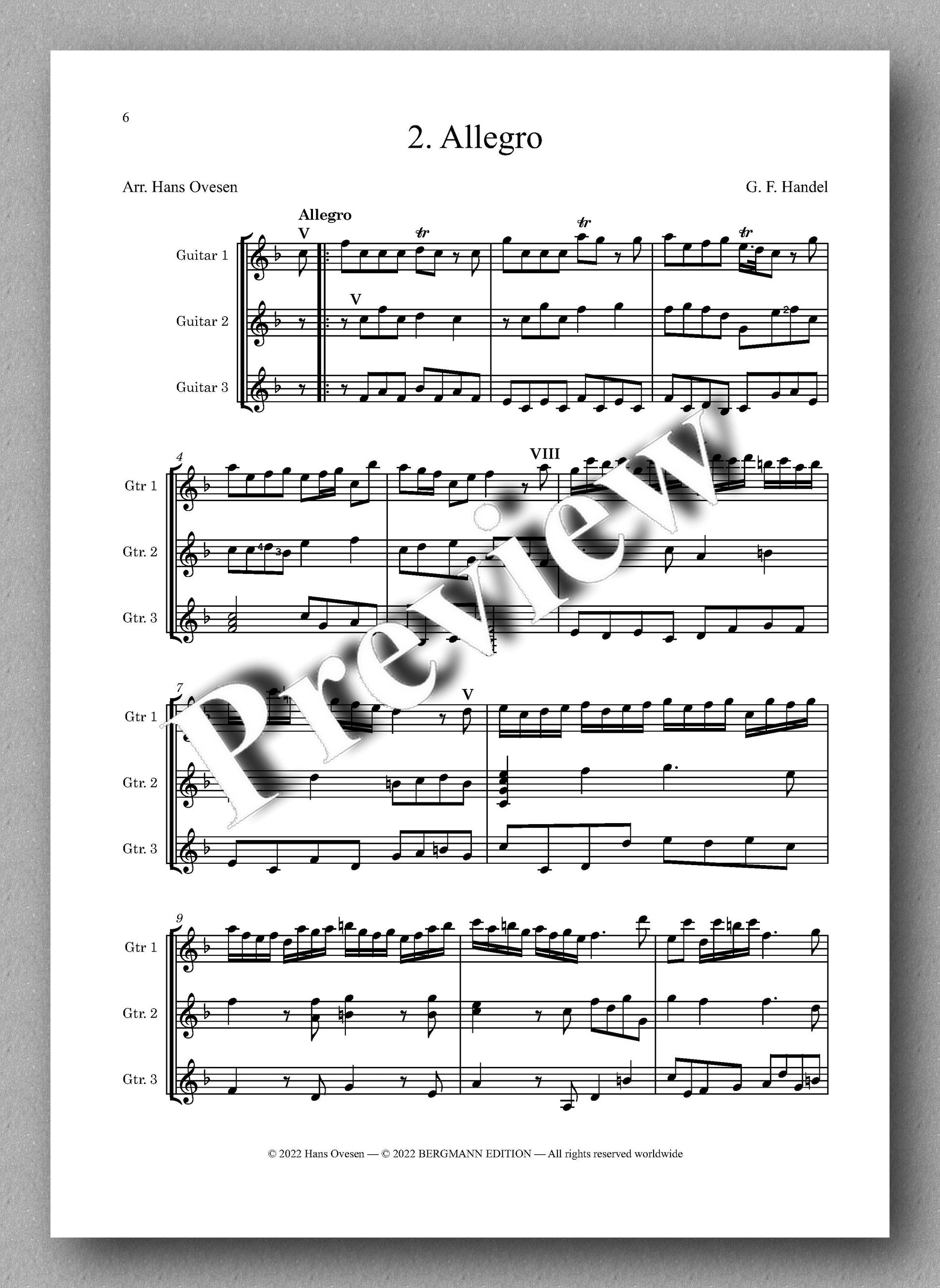 Handel-Ovesen, Sonate in F-Major Opus 1, No. 11 - music score 2