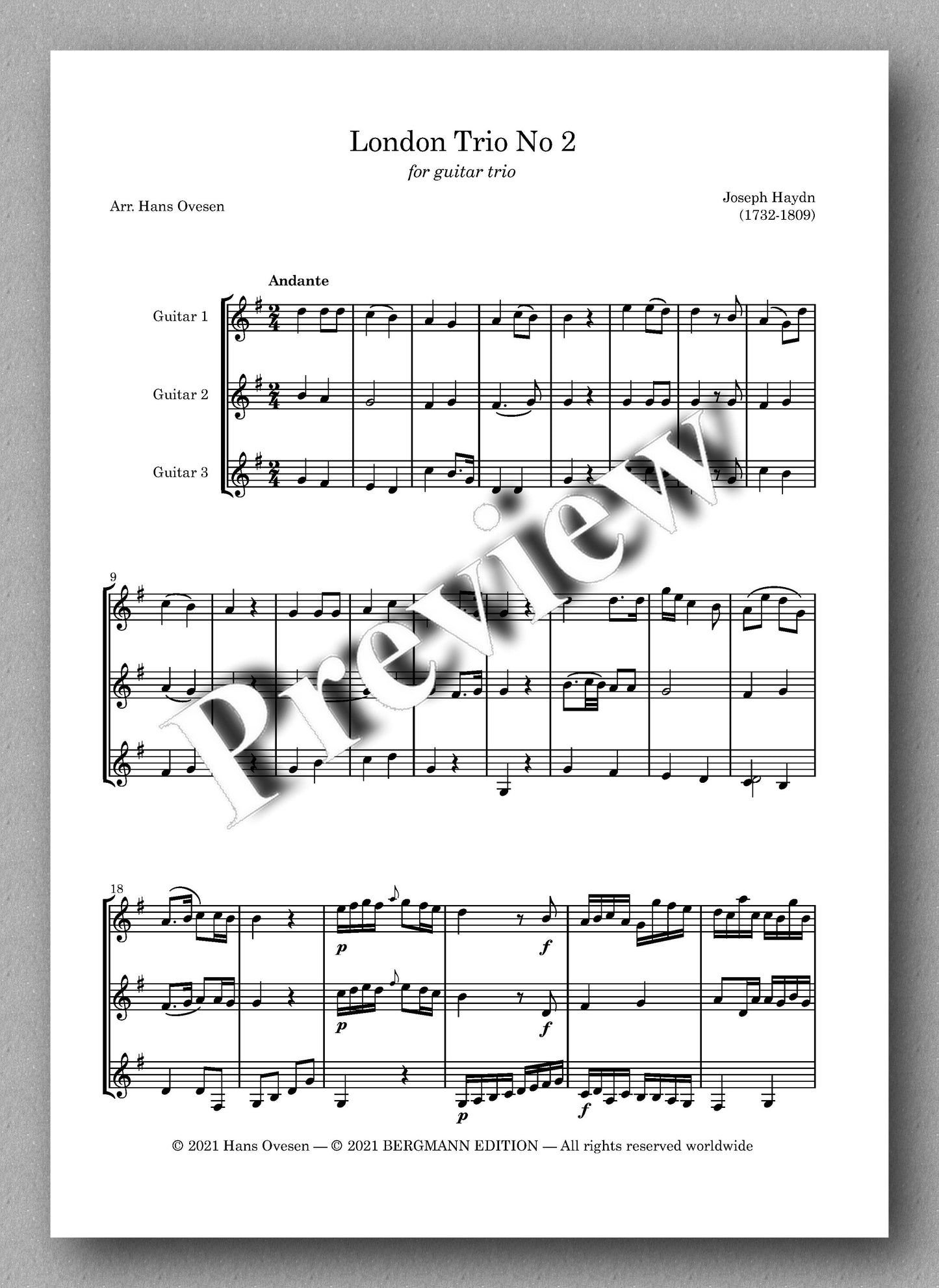 Haydn-Ovesen, London Trios No. 1-2 - music score 4