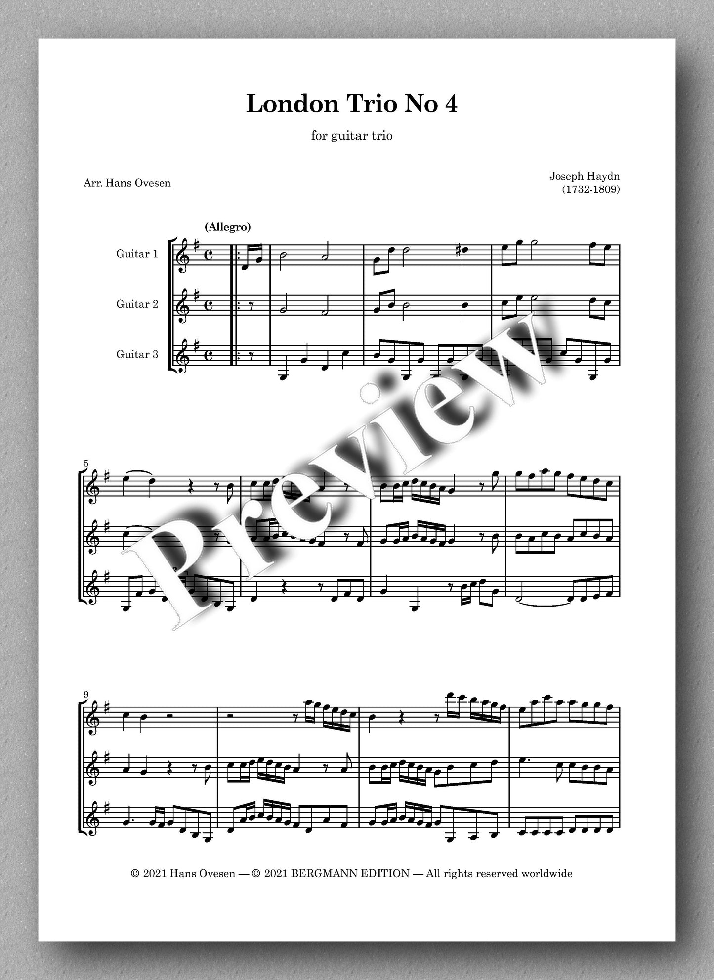 Haydn-Ovesen, London Trios No. 3-4 - music score 4