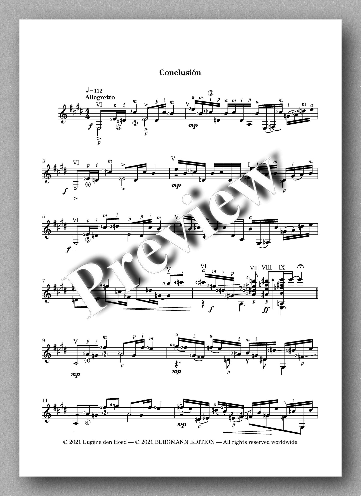 Hoed, Sonatina Ostinato - music score 3