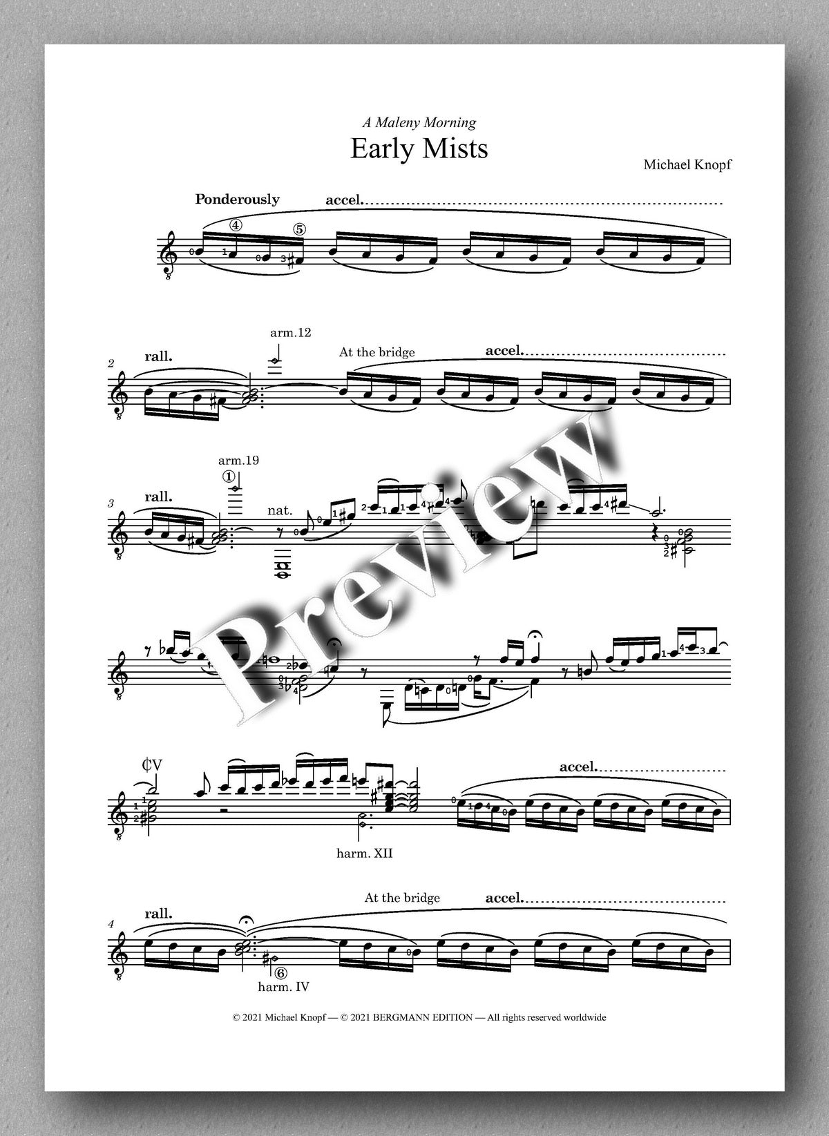 Early Mists by Dr. Michael Knopf - music score
