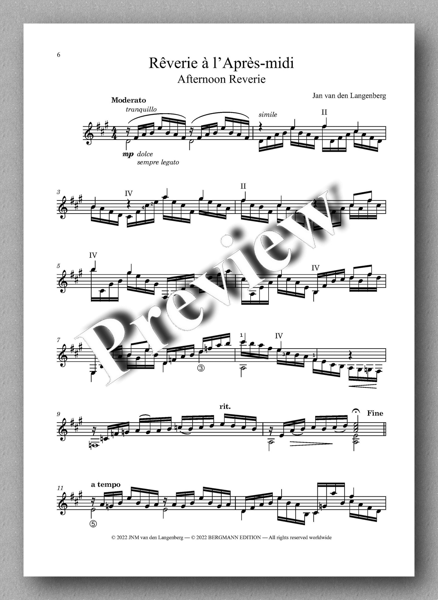 Langenberg, Three Short Pieces - music score 2