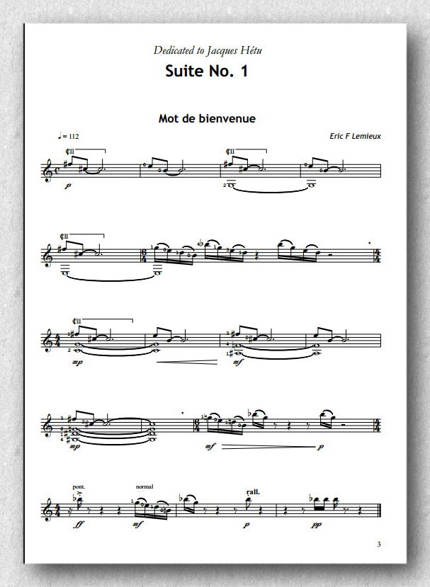 Lemieux, Suite No. 1-2-3