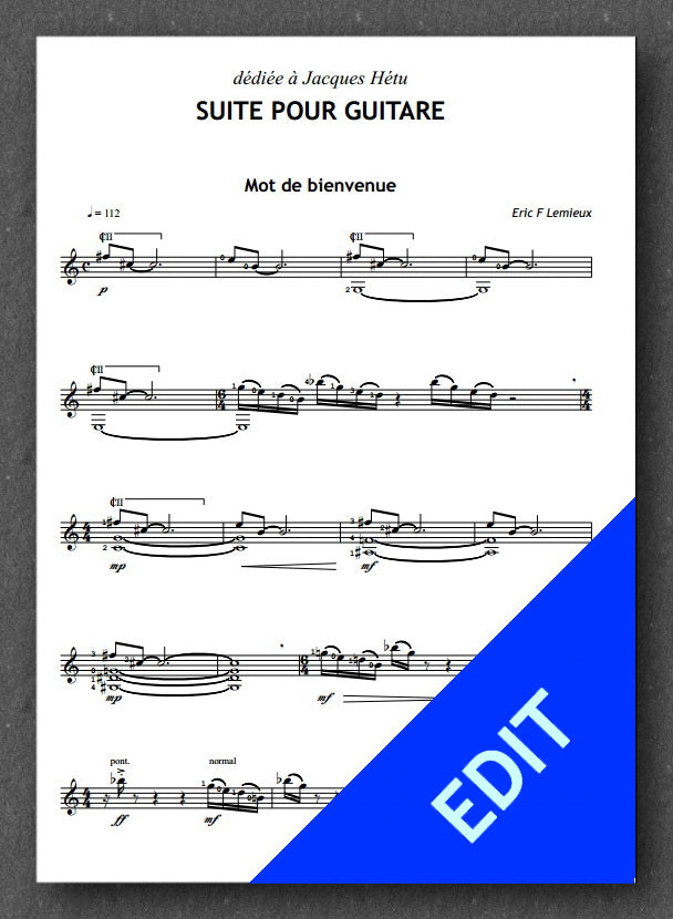 Lemieux, Suite No. 1