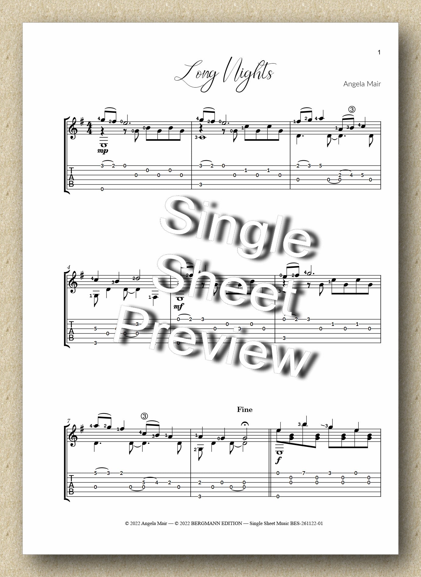 Angela Mair, One by One Vol. 4 (Scores with TAB)