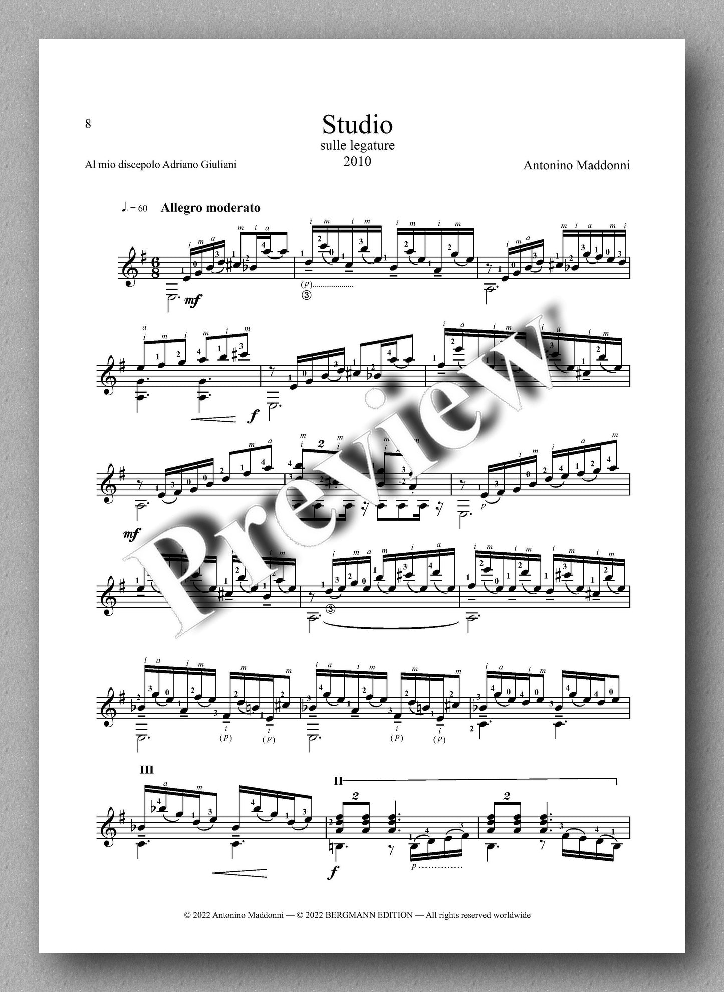 Antonino Maddonni, Two Pieces - music score 2