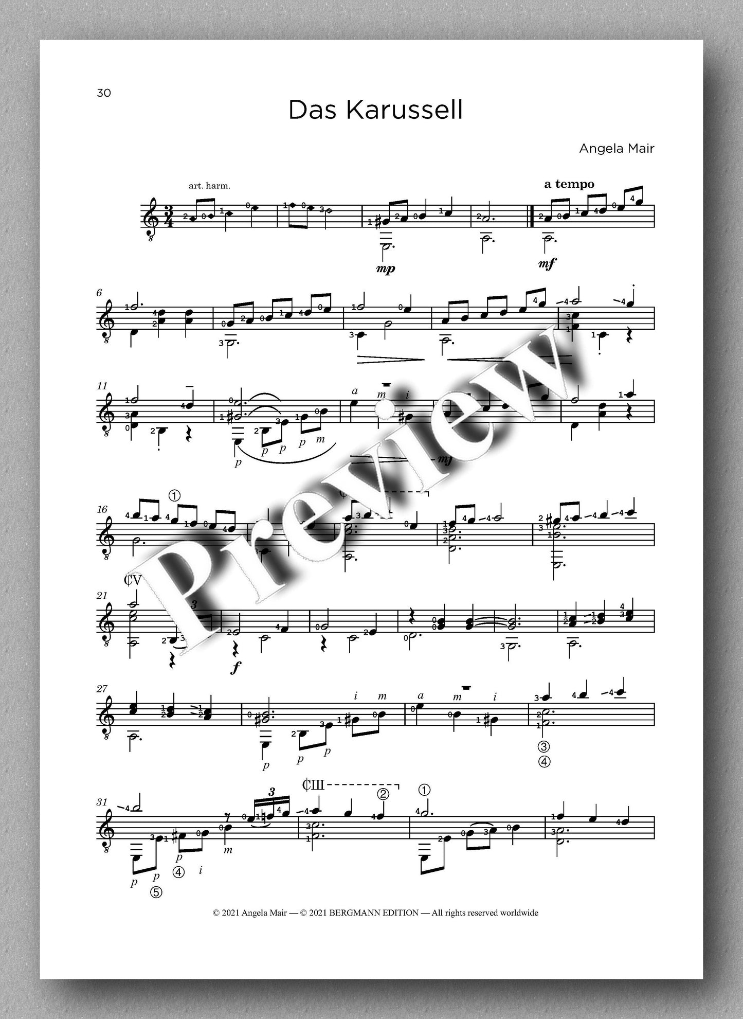 Mair, Comming Home - music score 3