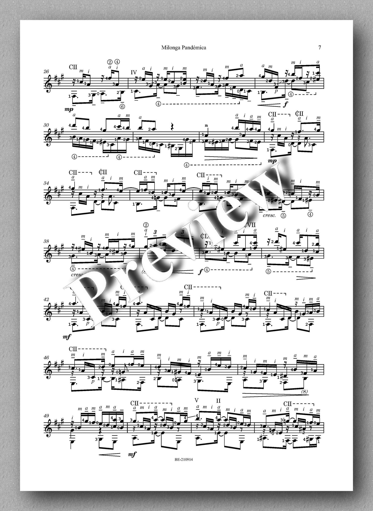 McKay, Milonga Pandémica - music score 2