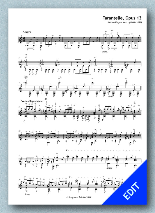 Mertz op. 13 no. 6 - Tarantelle
