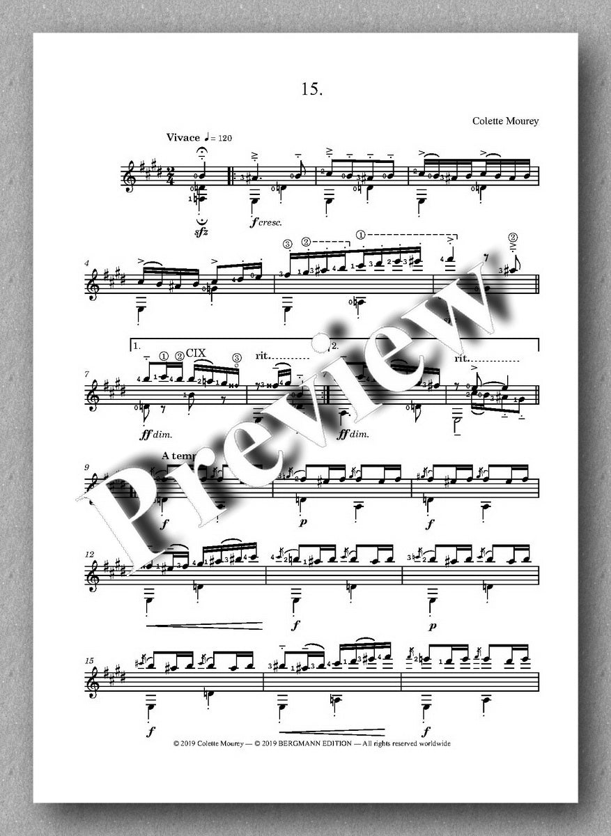 Colette Mourey, Dances Bavaroises - preview of the music score 5