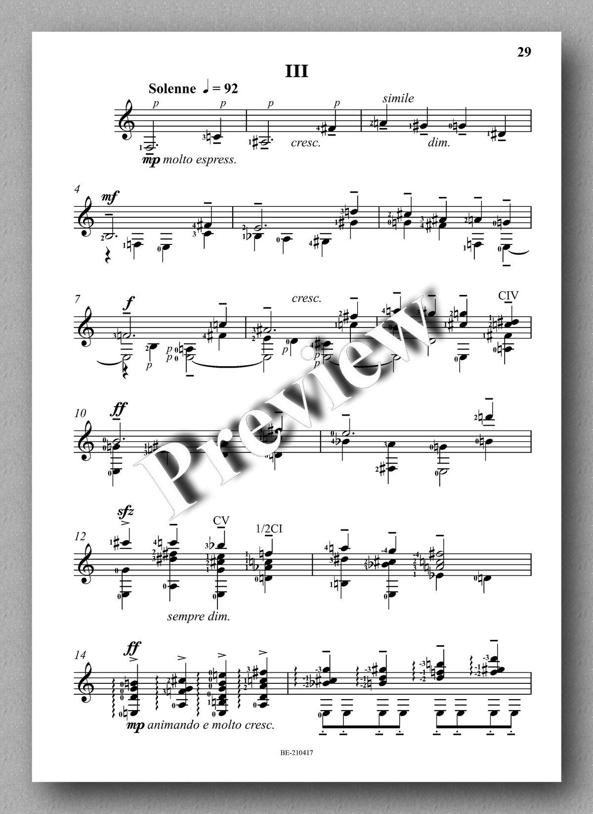 Colette Mourey, Tant l’Or Des Nuits - music score 3