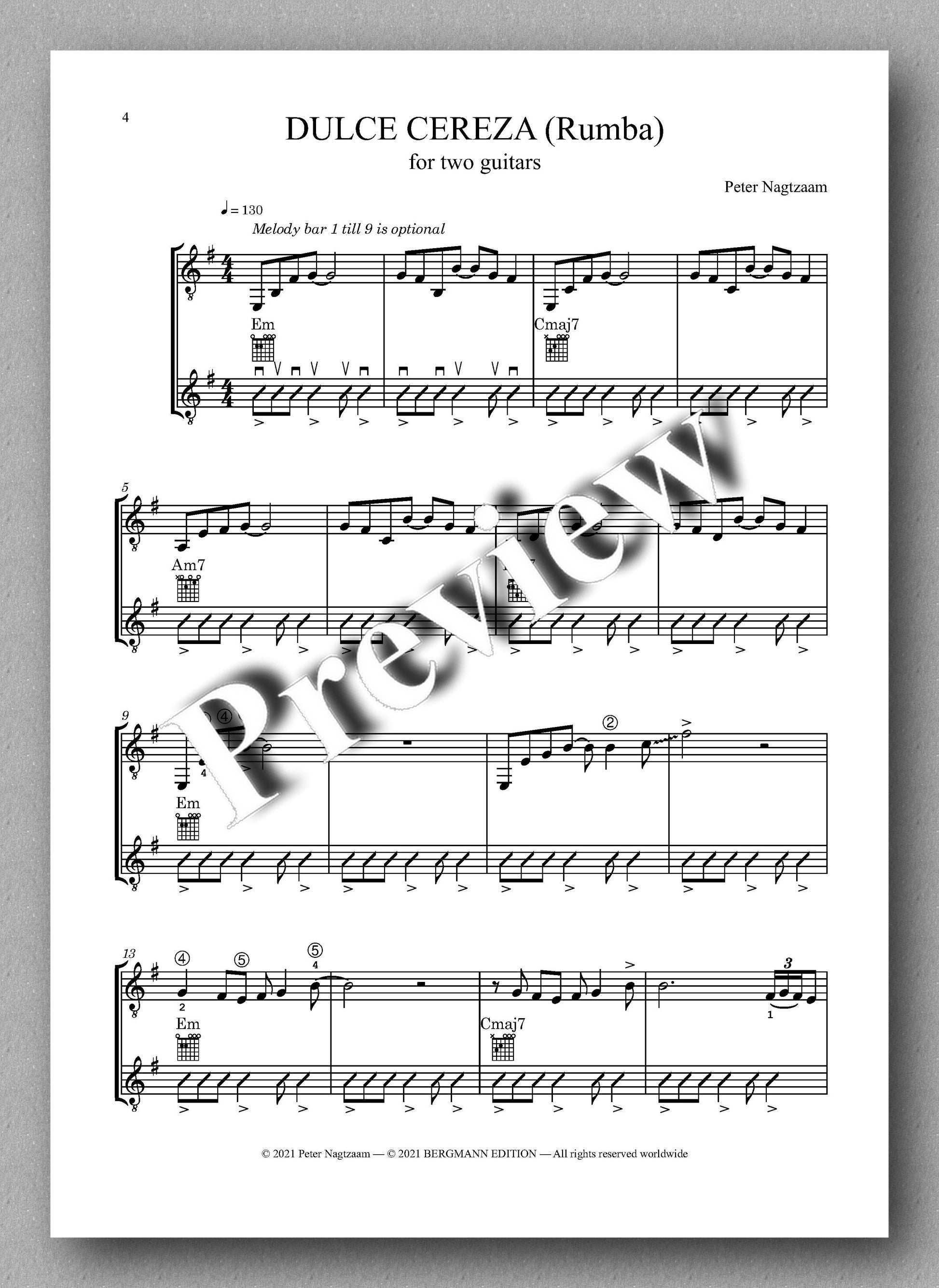 Nagtzaam, Dulce Cereza - music score 1