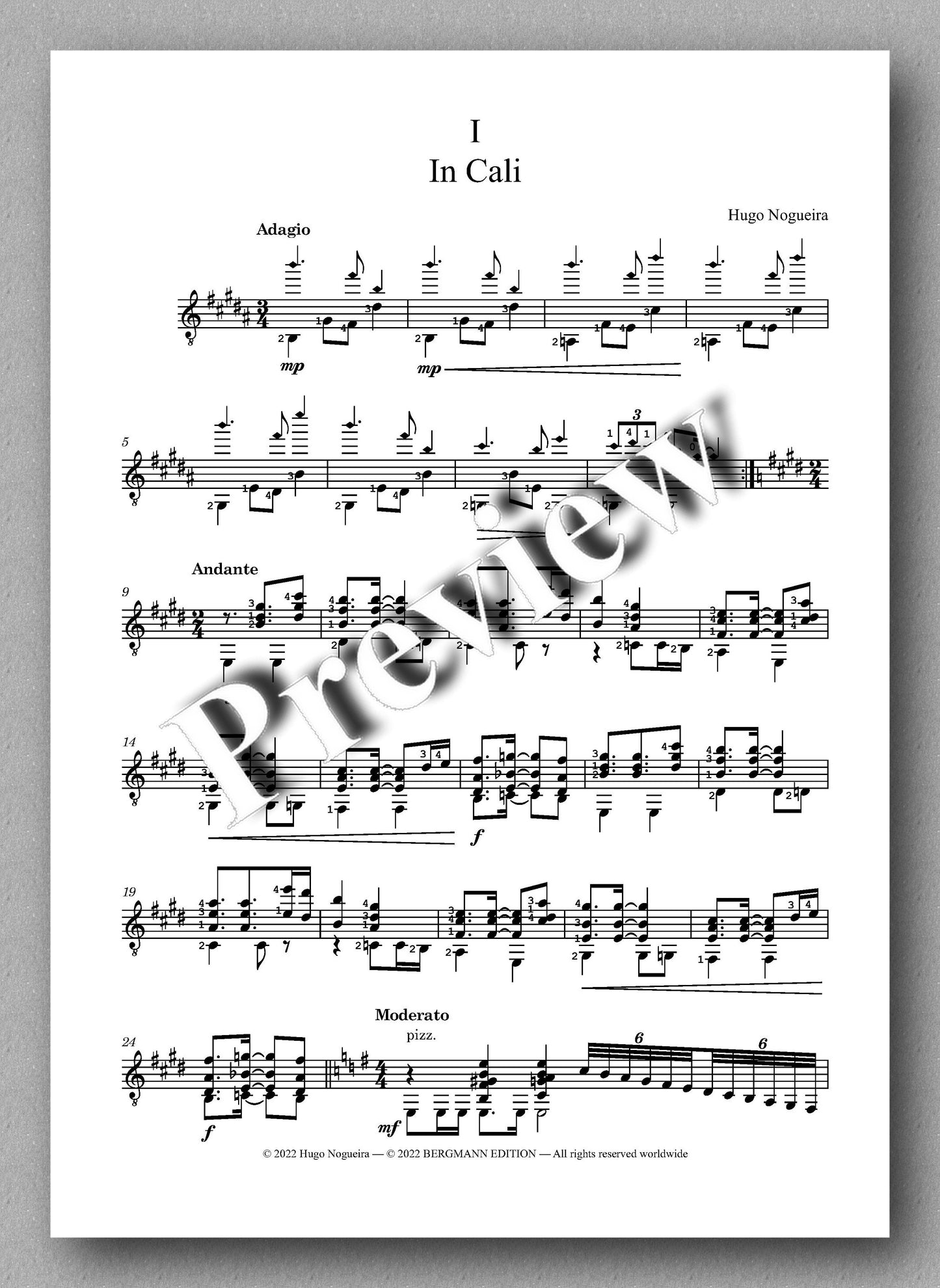 Hugo Nogueira, Three Spherical Pieces - preveiw of the music score 1