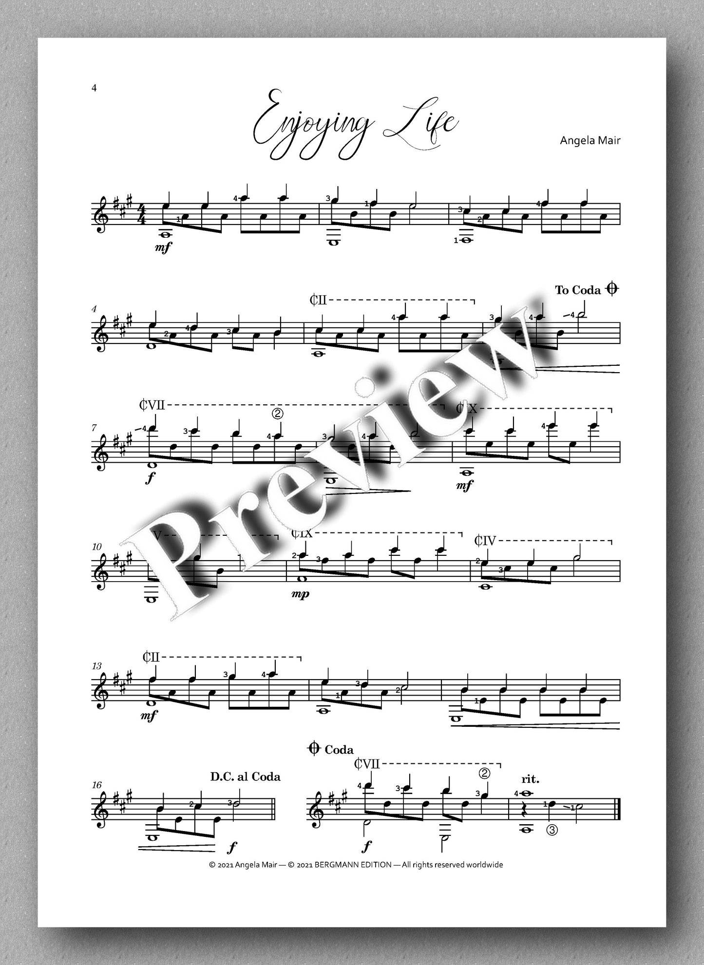 Mair, One by One - vol. 3 - Music score 1
