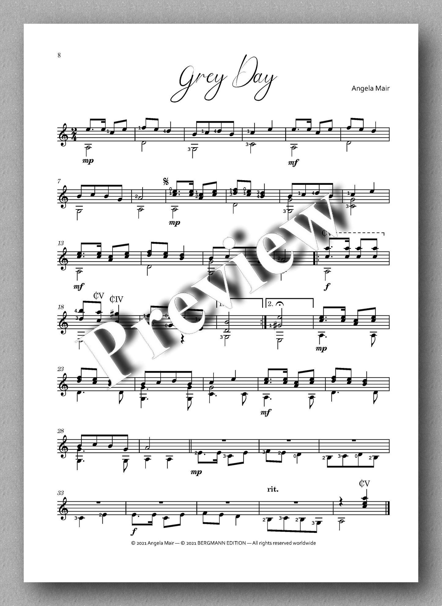 Mair, One by One - vol. 3 - Music score 3