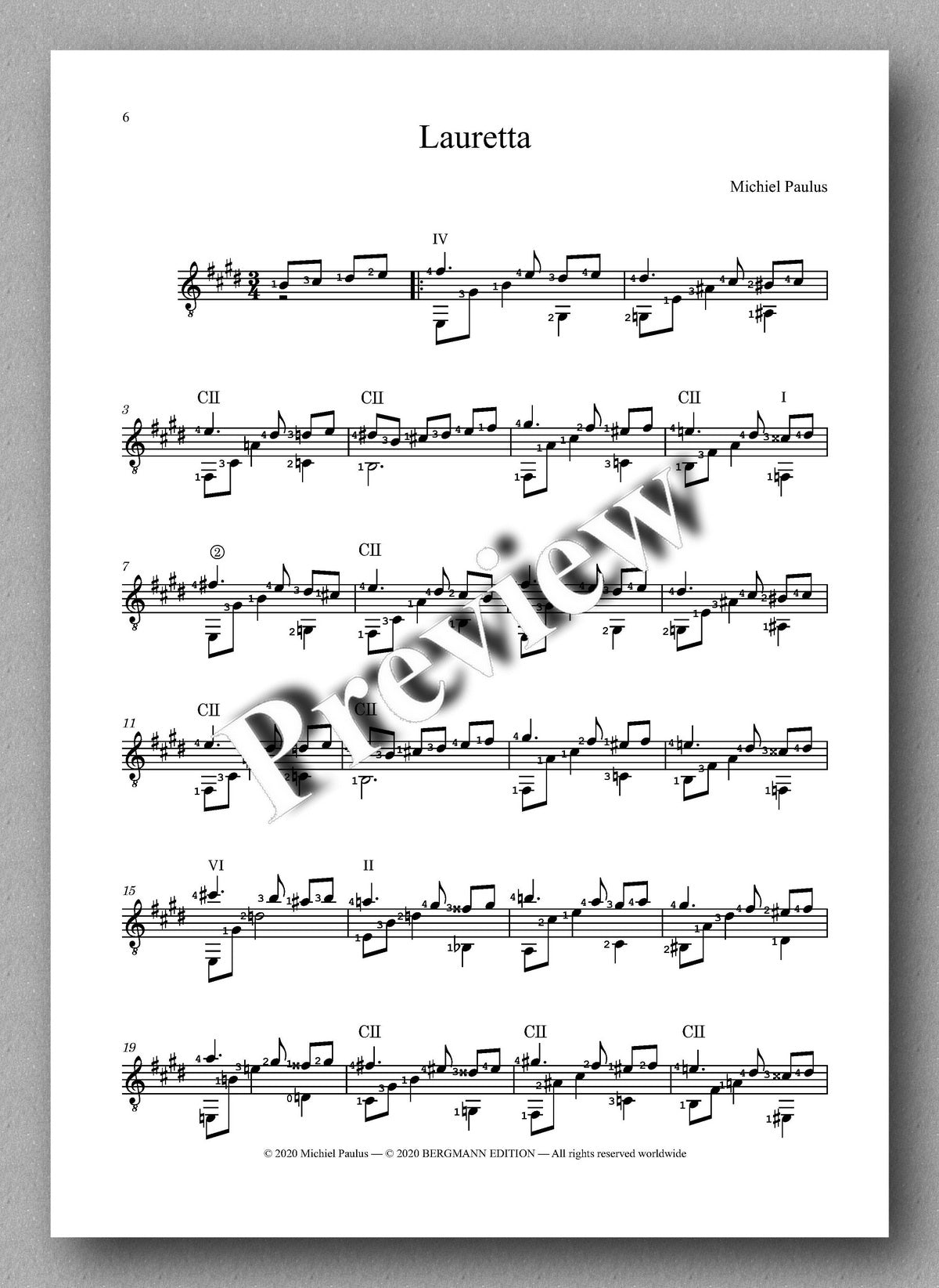 Paulus, Sculptures, Album 5 - Lauretta music score