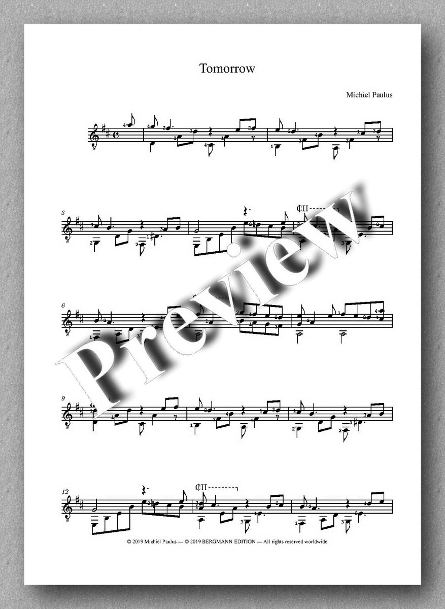 Sculptures, Album 2 - Preview of the music score 3