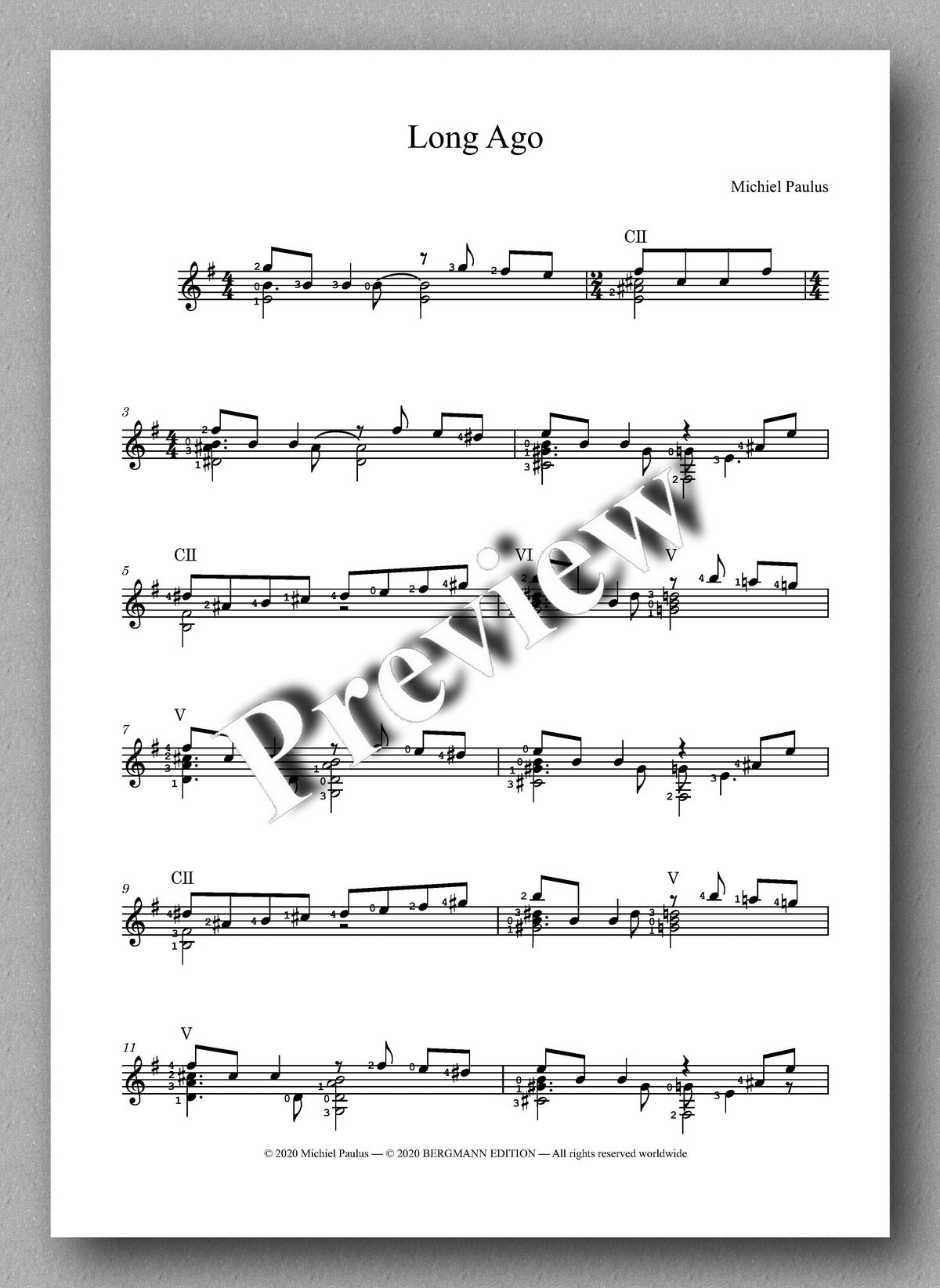 Paulus, Sculptures, Album 7 - music score 1
