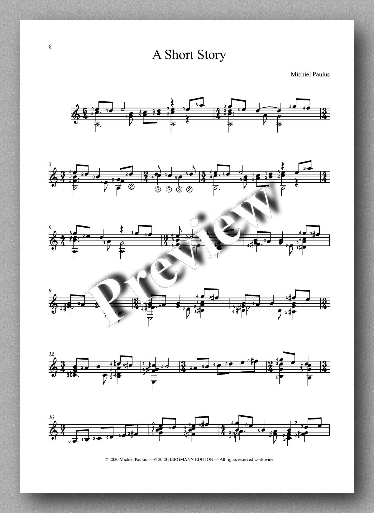 Paulus, Sculptures, Album 7 - music score 2