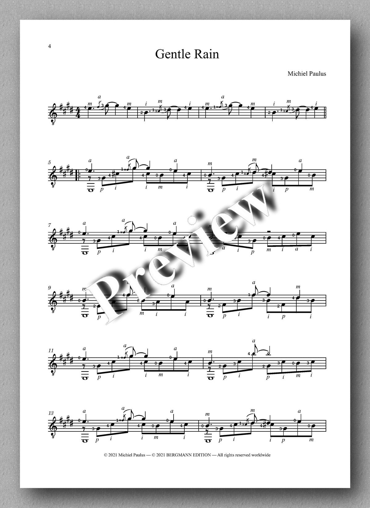 Paulus, Sculptures, Album 8 - music score 1