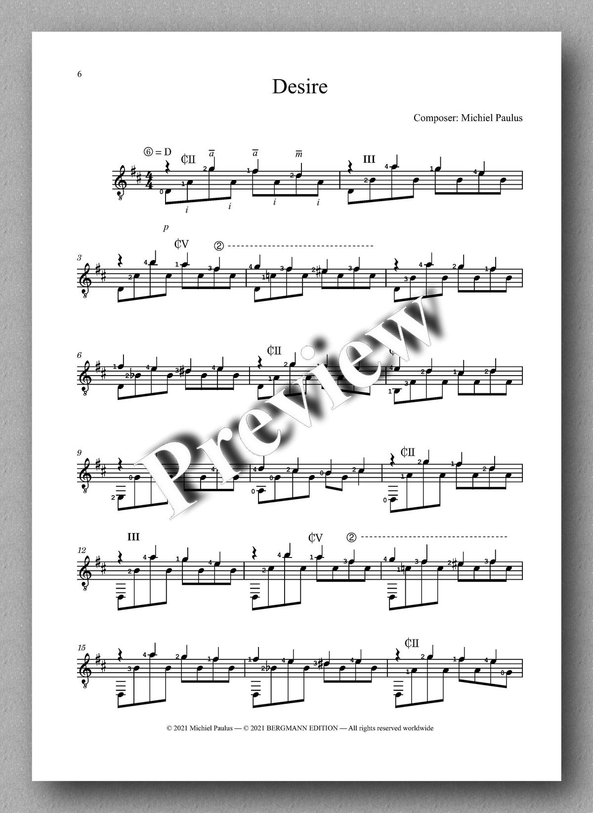 Paulus, Sculptures, Album 9 - music score 1