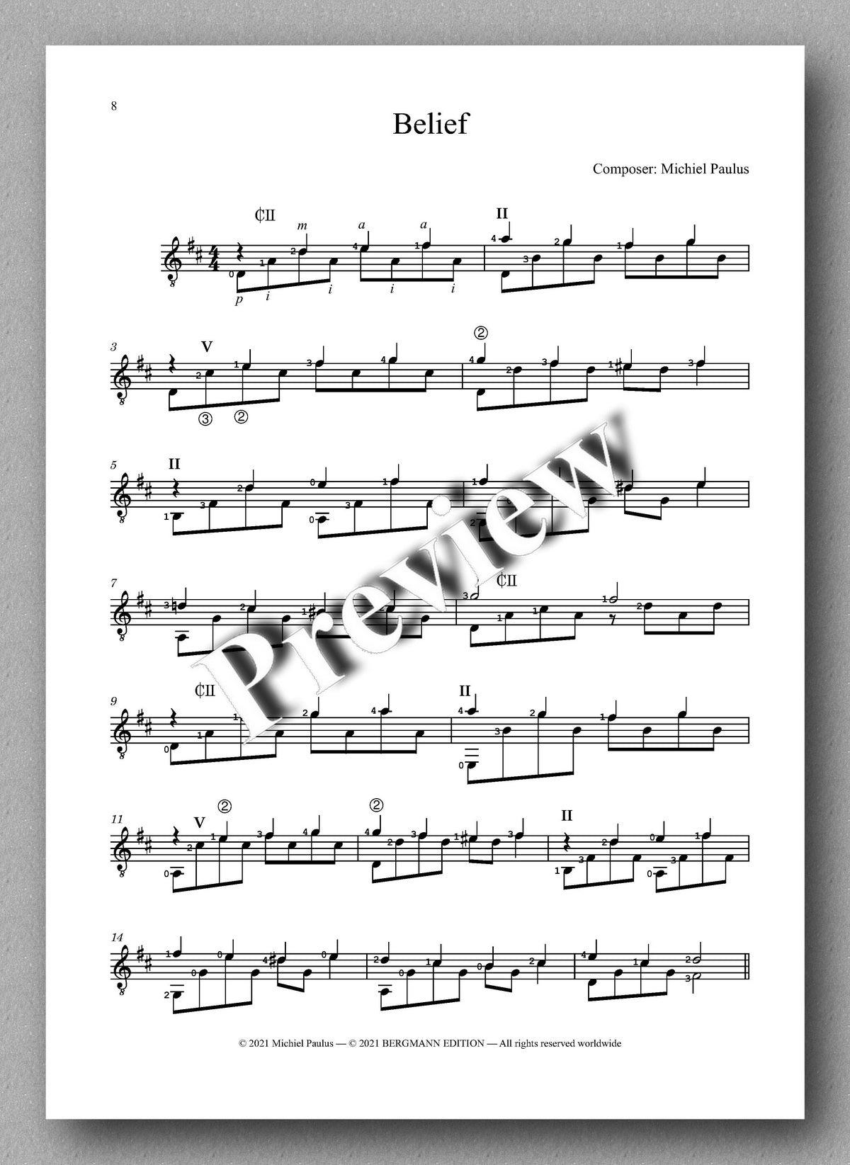 Paulus, Sculptures, Album 9 - music score 2