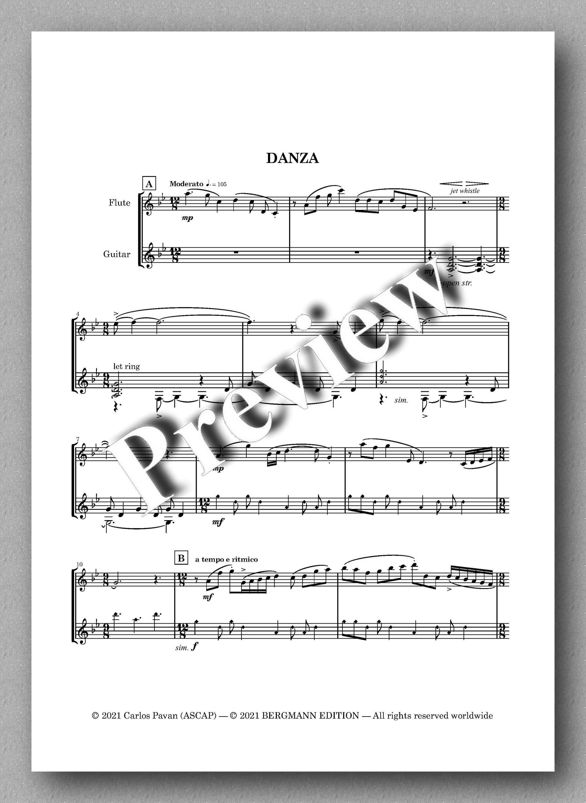 Pavan, Preludio, Danza y Fuga - music score 2