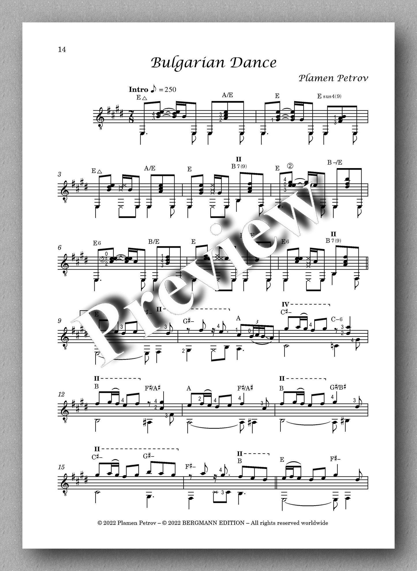 In Bulgarian Mood by Plamen Petrov - preview of the music score 3