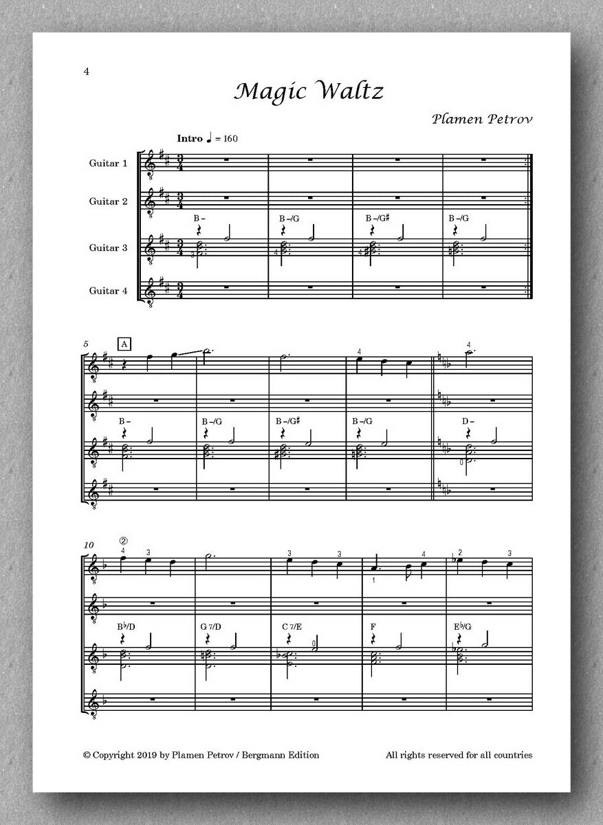 Petrov, Magic Waltz - preview of the score 1