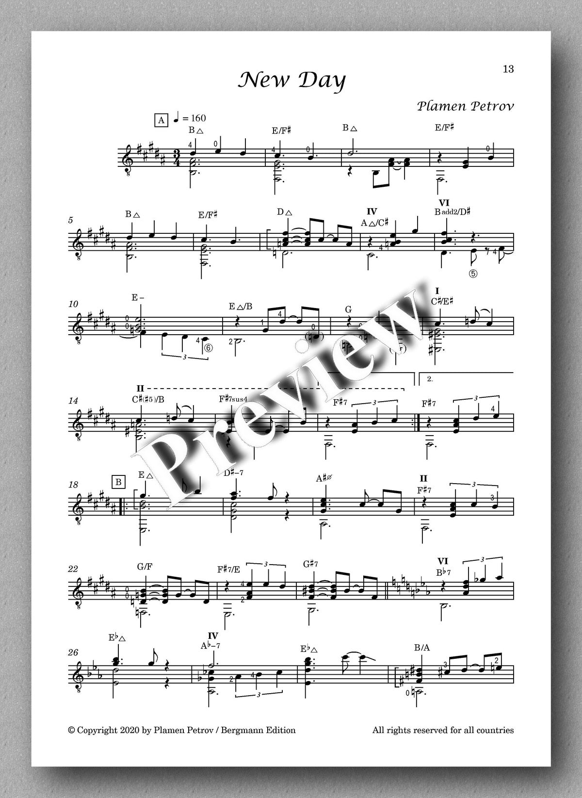 Moonlight Flowers by Plamen Petrov - music score 4