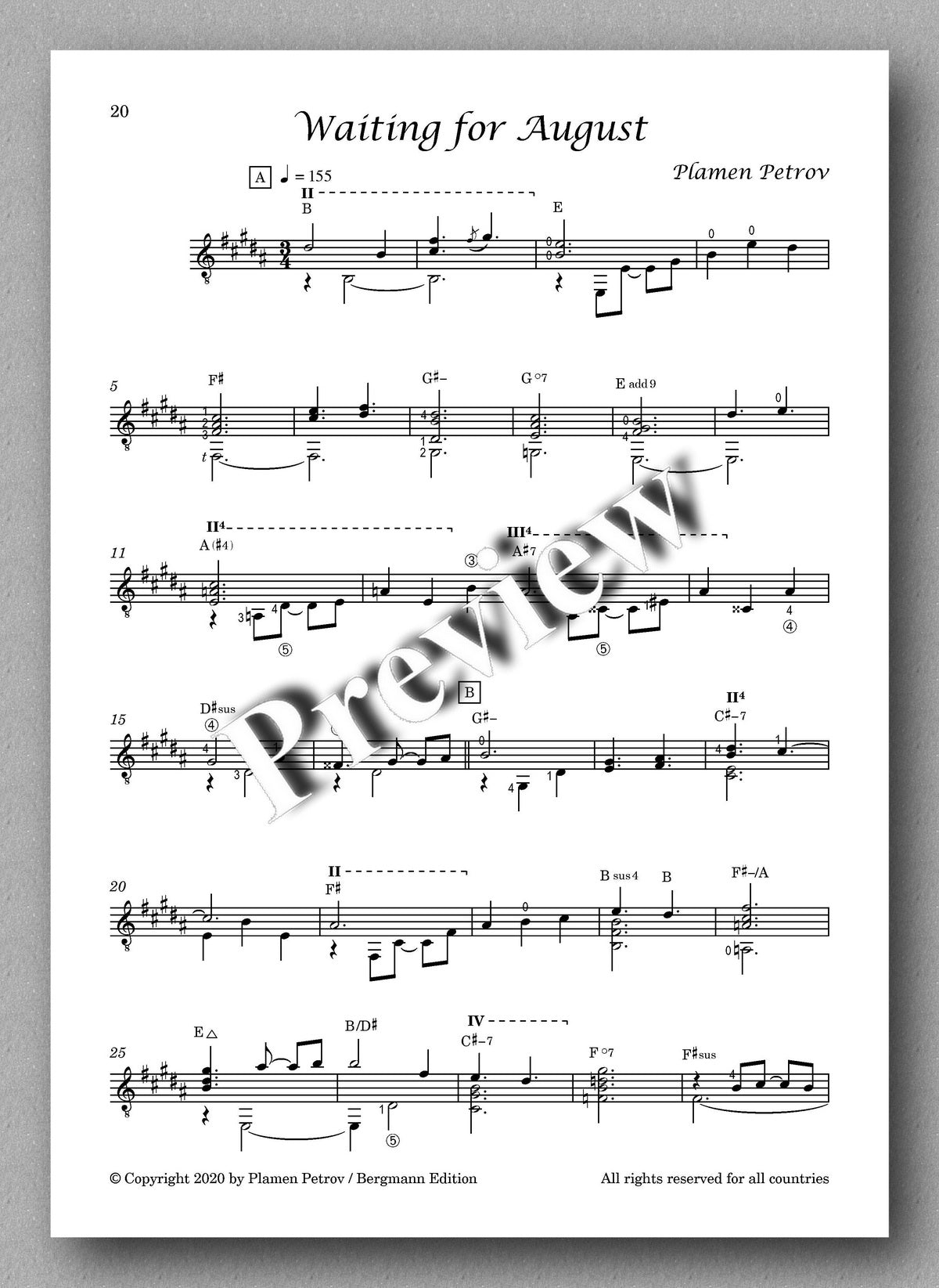 Moonlight Flowers by Plamen Petrov - music score 5