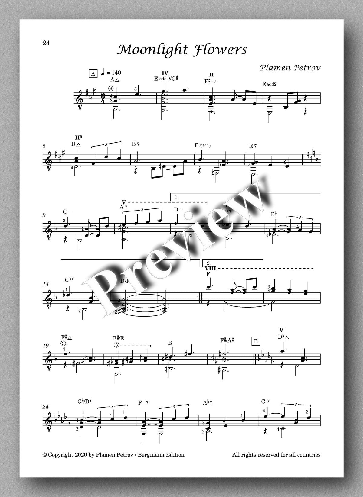Moonlight Flowers by Plamen Petrov - music score 6