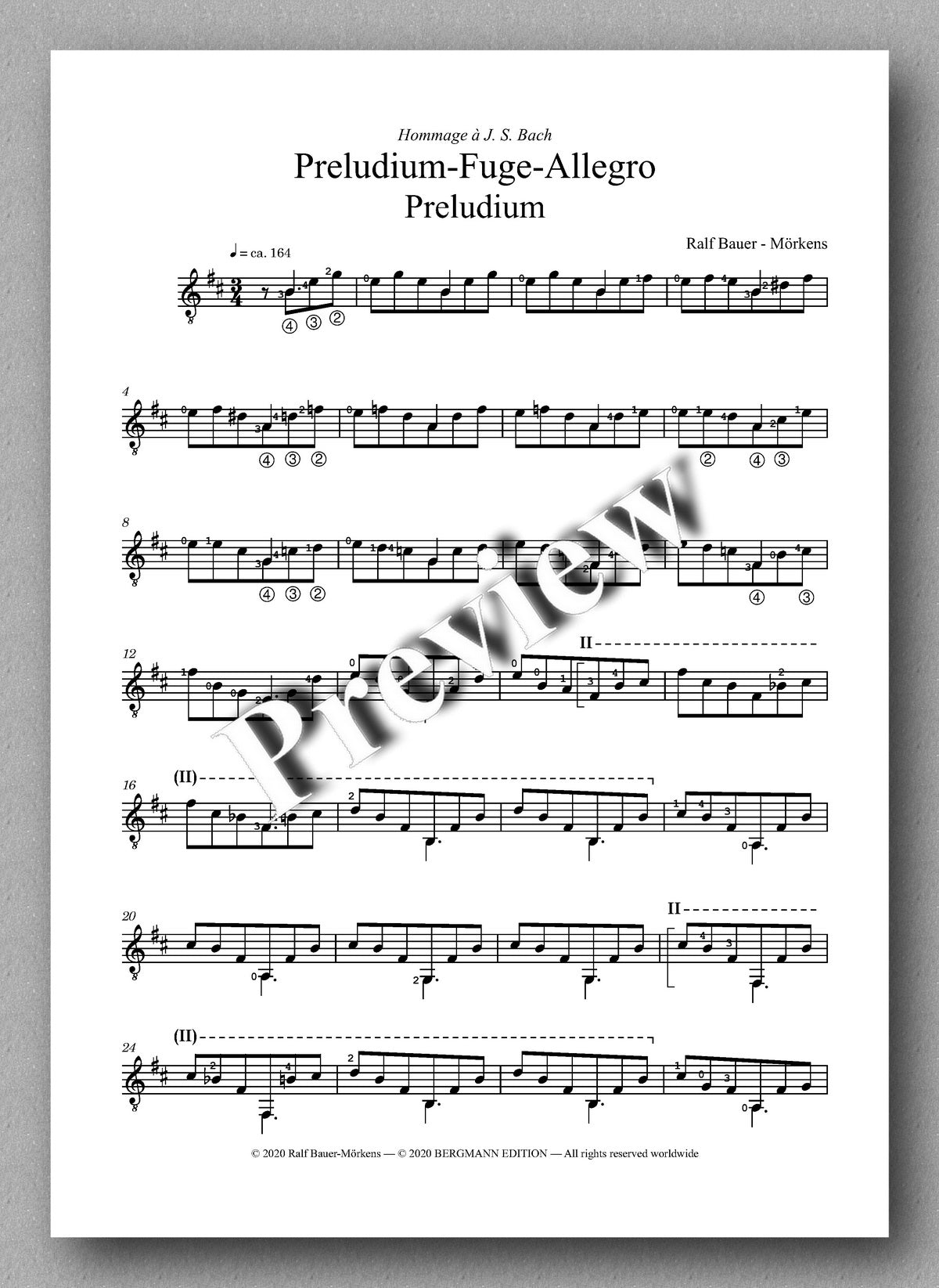 Preludium-Fuge-Allegro by Ralf Bauer-Mörkens - preview of the Preludium