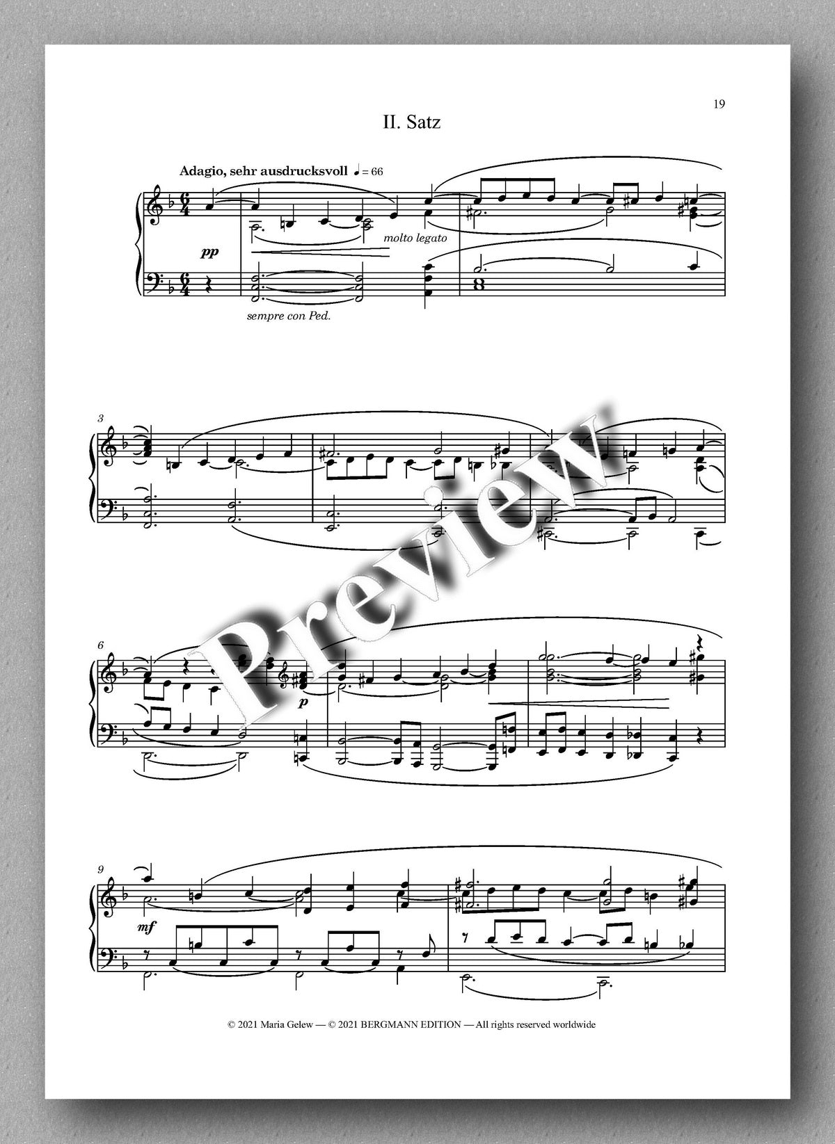 Ferdinand Rebay, Klavier No. 10, Sonate in a-Moll - music score 2
