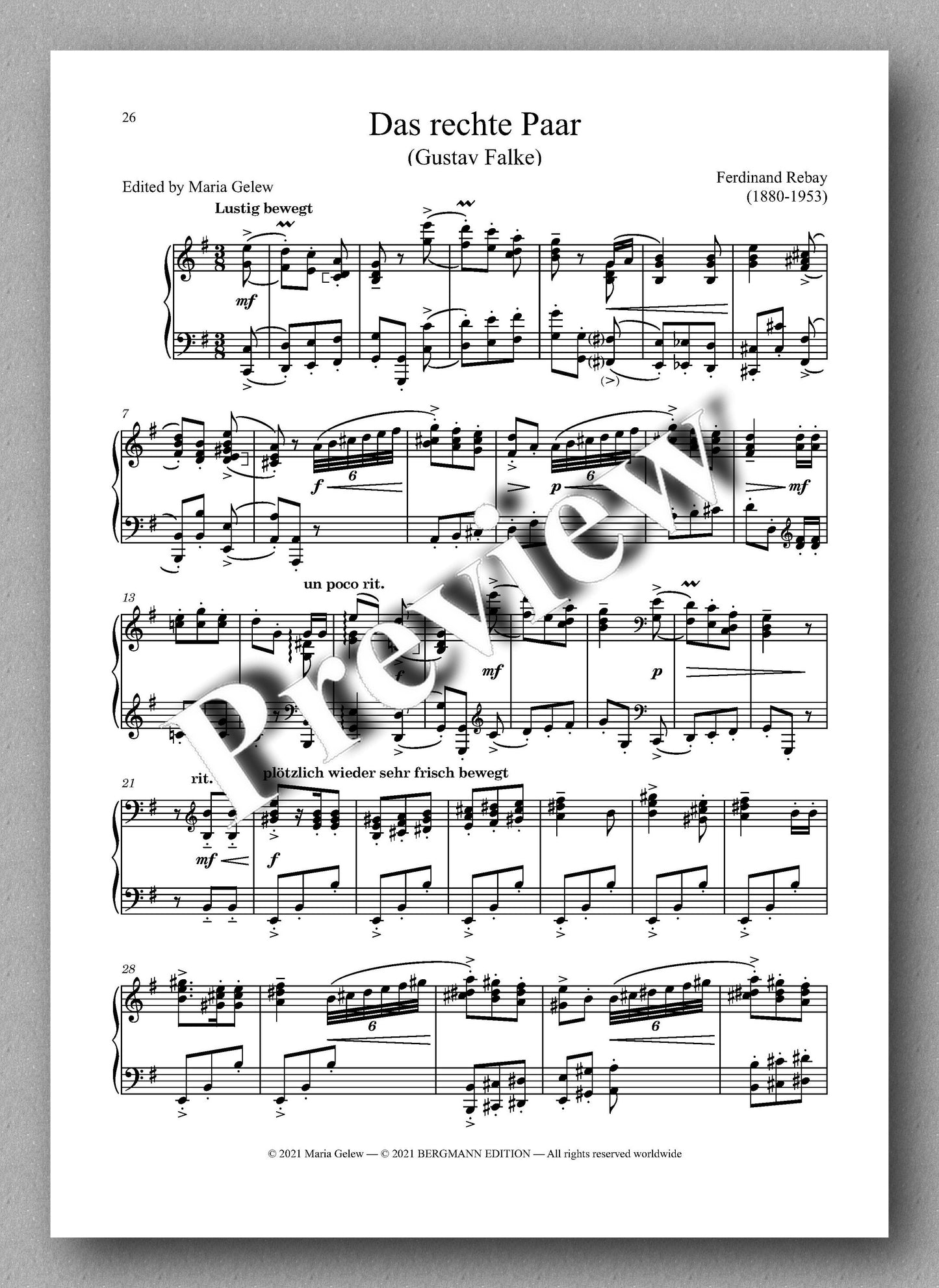 Rebay, Klavier No. 16, Aus meinen Liedern - music score 4